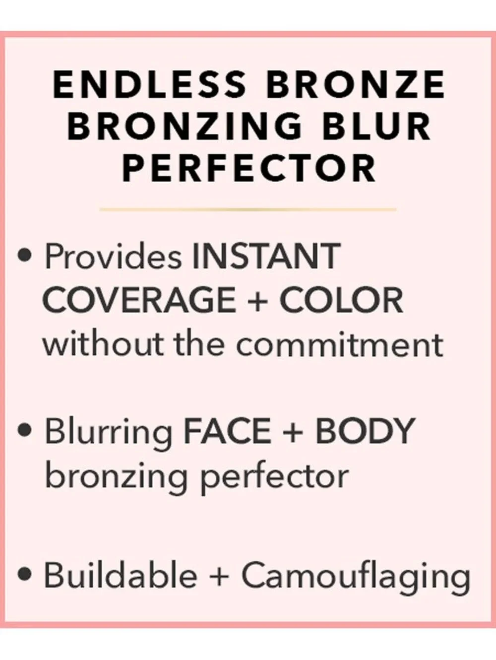 New Nakery Beauty Endless Bronze Bronzing Blur Perfector - 5.07 Oz Sealed